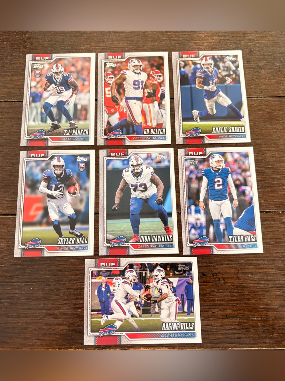 TOPPS BUFFALO BILLS Lot of Football Trading Cards MINT